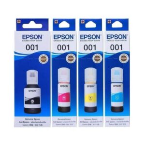 Epson 001 Black, Cyan, Megenta, Yellow Bottle Full Set