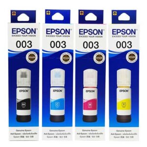 Epson 003 Black, Cyan, Megenta, Yellow Ink Bottle Full Set