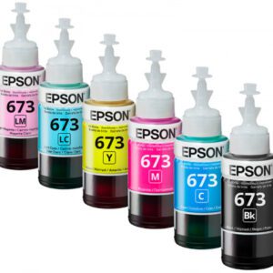 Epson 673 Black, Cyan, Megenta, Yellow, Light Cyan, Light Megenta Ink Bottle Full set